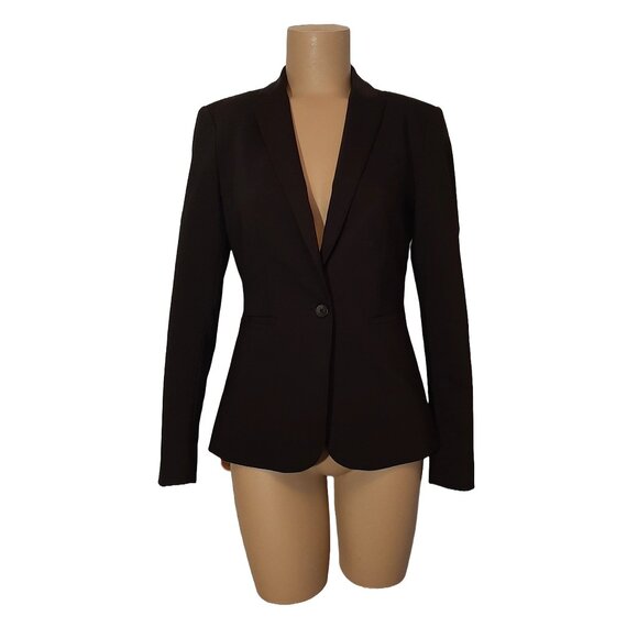 RW&CO Black Formal Structured Buttoned Blazer Suit Jacket with Lapel - Size XS - Picture 2 of 16
